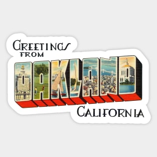 Greetings from Oakland California Sticker